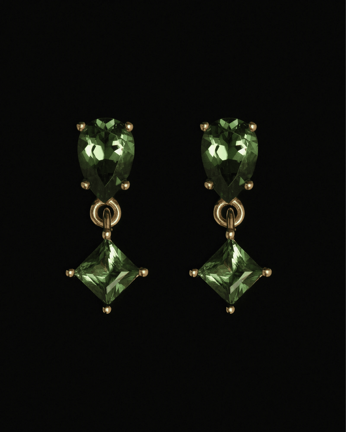Kolczyki złote z turmalinami B One N°7 - BELLER: Official Online Store & Luxury Jewelry Atelier