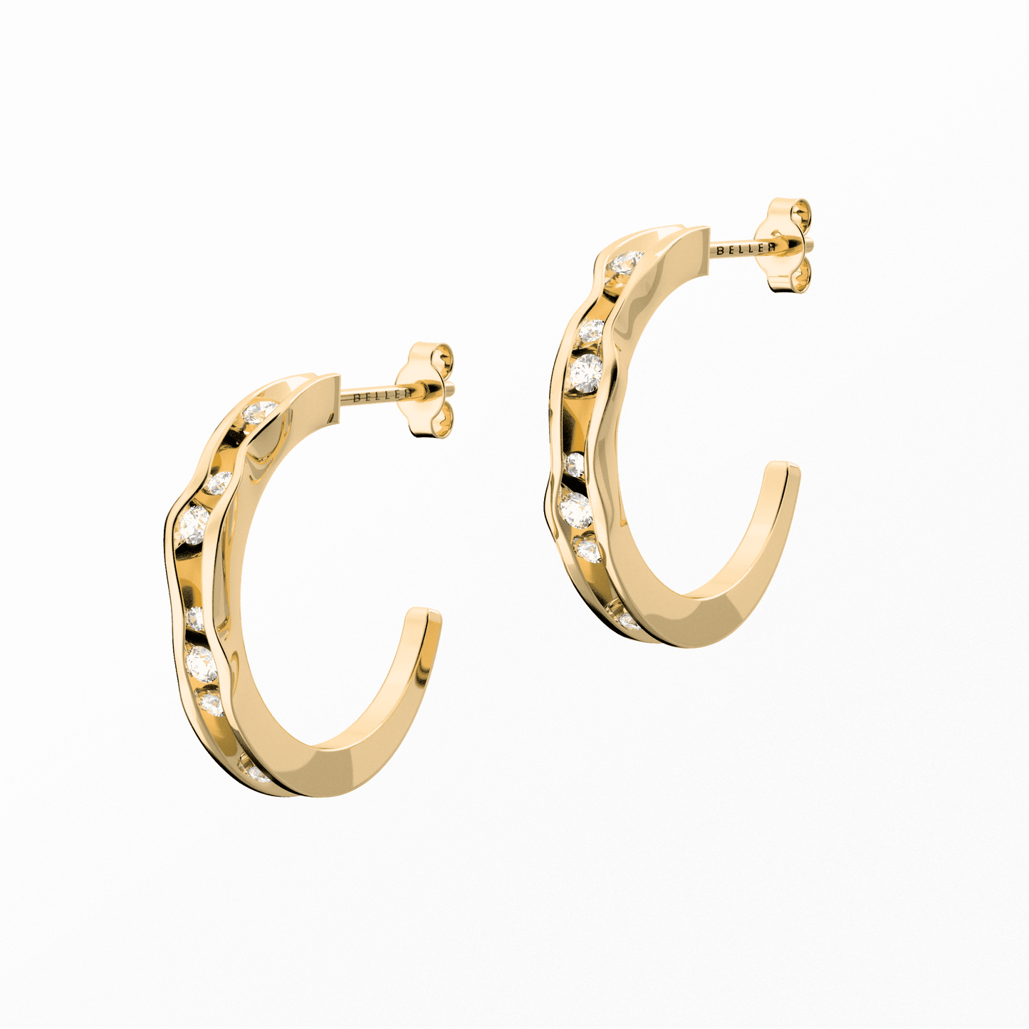 Kolczyki złote On the edge N°3 - BELLER: Official Online Store & Luxury Jewelry Atelier