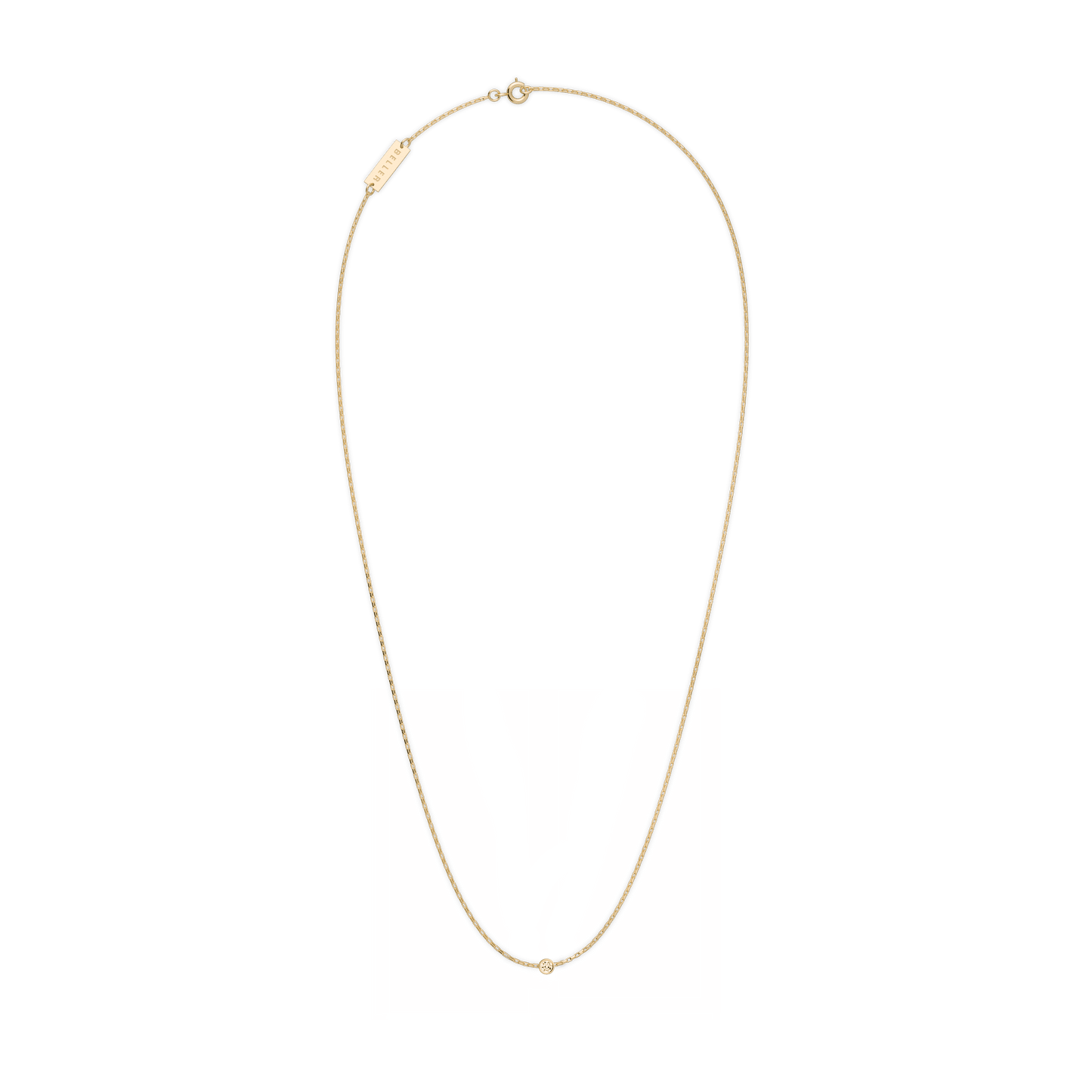 Naszyjnik złoty z brylantem 0,1 CT Promise N°1 - BELLER: Official Online Store & Luxury Jewelry Atelier