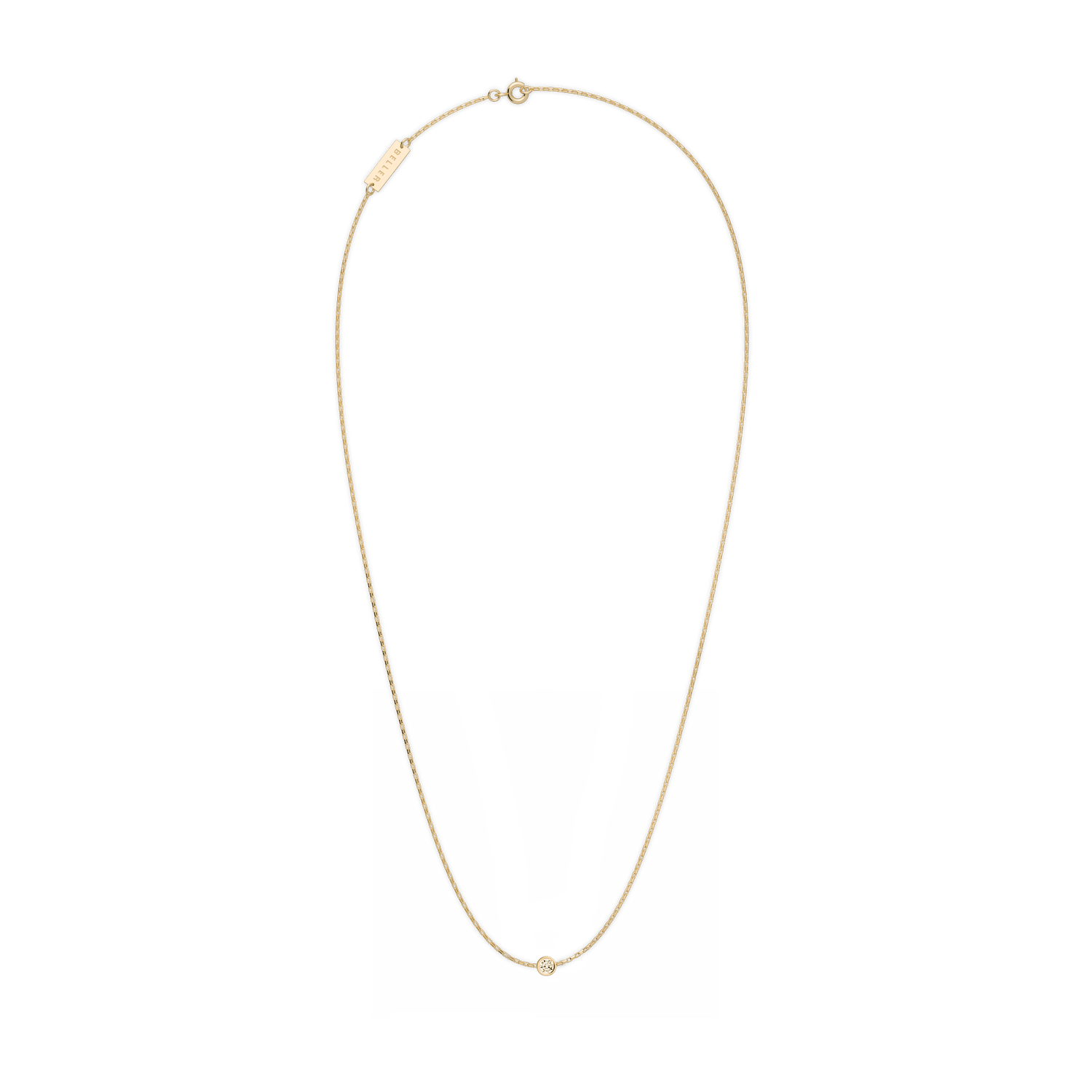 Naszyjnik złoty z brylantem 0,16 CT Promise N°2 - BELLER: Official Online Store & Luxury Jewelry Atelier