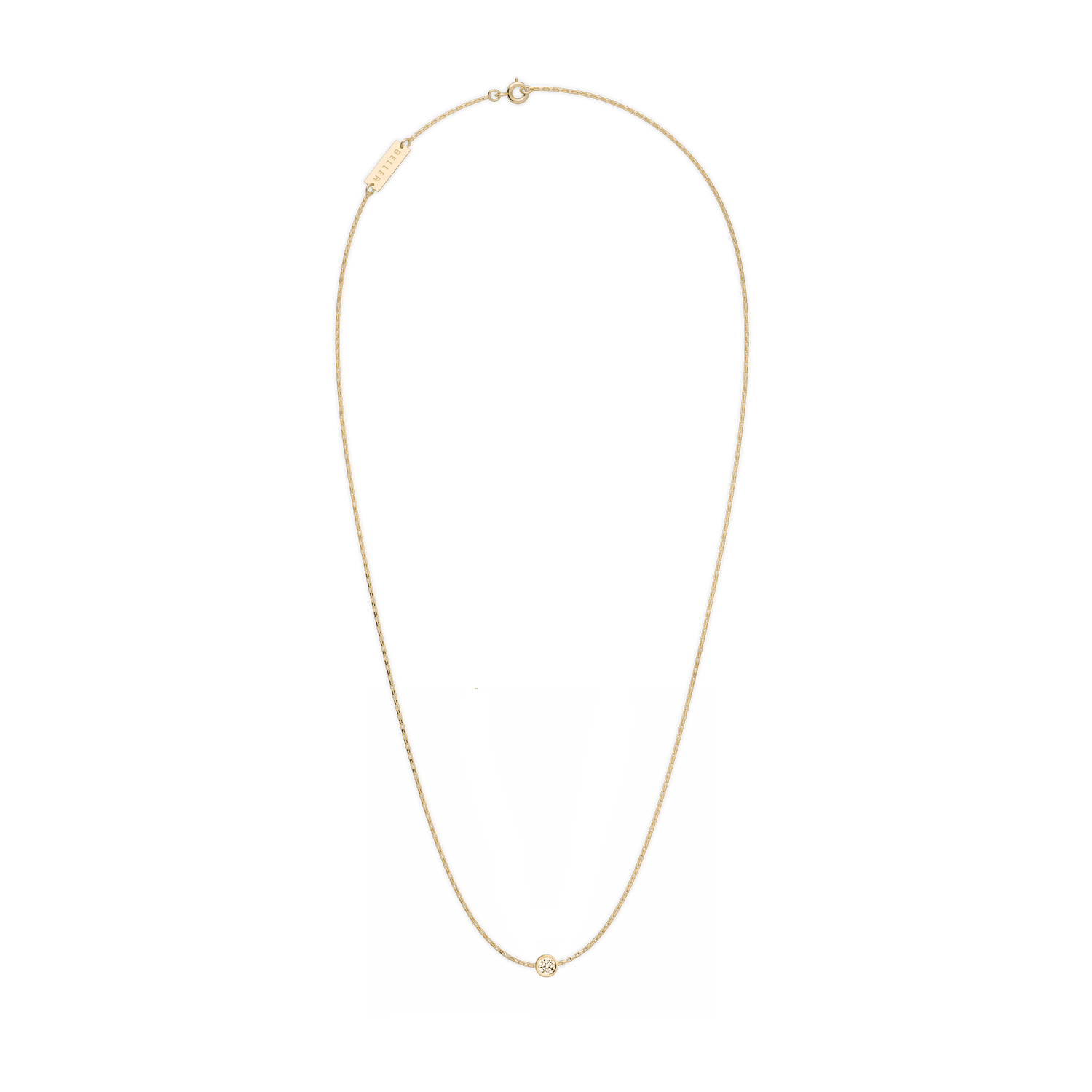 Naszyjnik złoty z brylantem 0,2 CT Promise N°3 - BELLER: Official Online Store & Luxury Jewelry Atelier