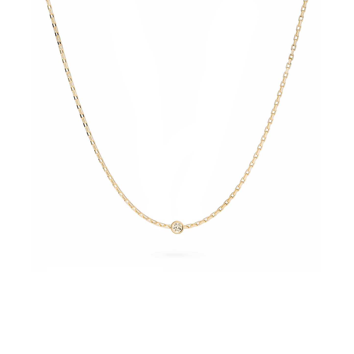 Naszyjnik złoty z brylantem 0,1 CT Promise N°1 - BELLER: Official Online Store & Luxury Jewelry Atelier