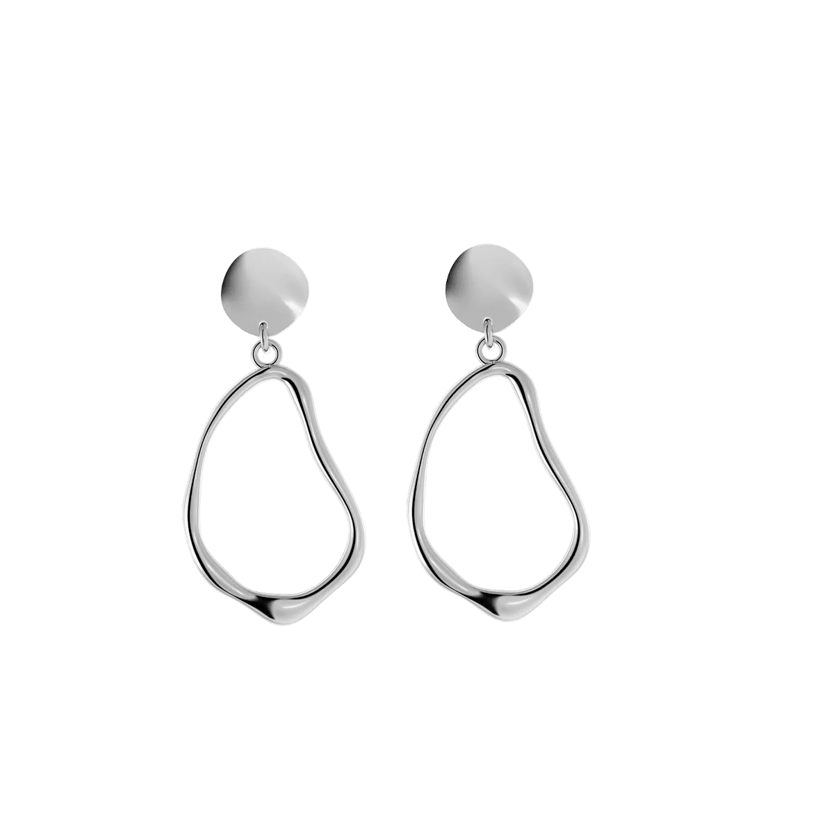 Kolczyki srebrne Liquid N°6 - BELLER: Official Online Store & Luxury Jewelry Atelier