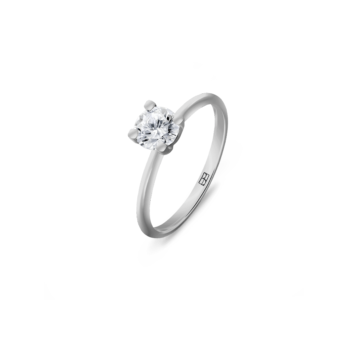 Pierścionek złoty zaręczynowy z okrągłym brylantem 0,50 CT Promise N°3 - BELLER: Official Online Store & Luxury Jewelry Atelier