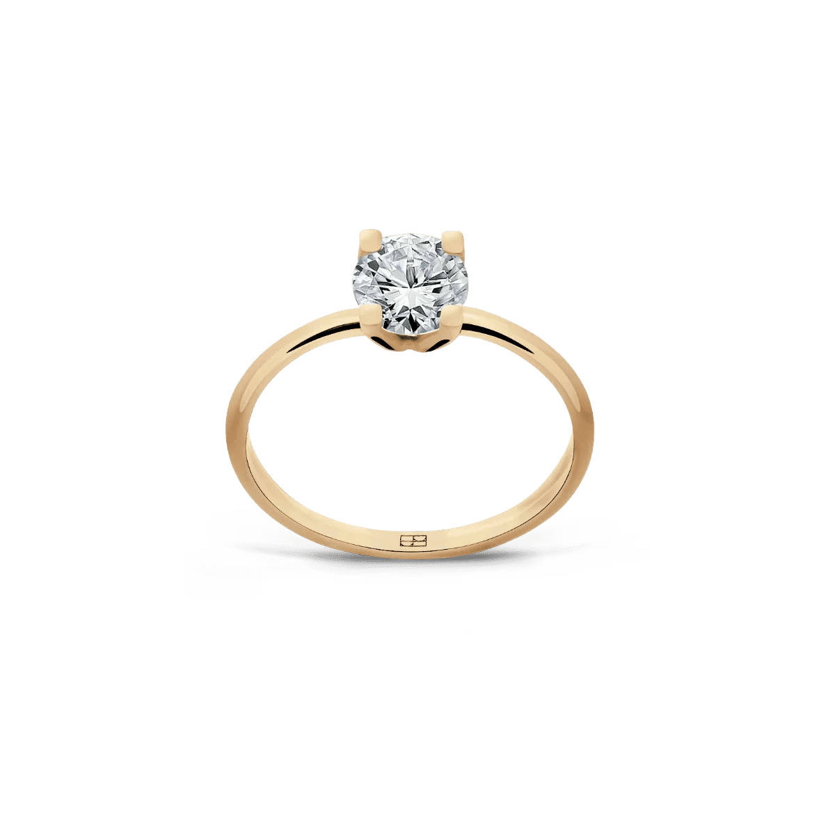 Pierścionek złoty zaręczynowy z okrągłym brylantem 0,70 CT Promise N°21 - BELLER: Official Store & Luxury Jewelry Atelier
