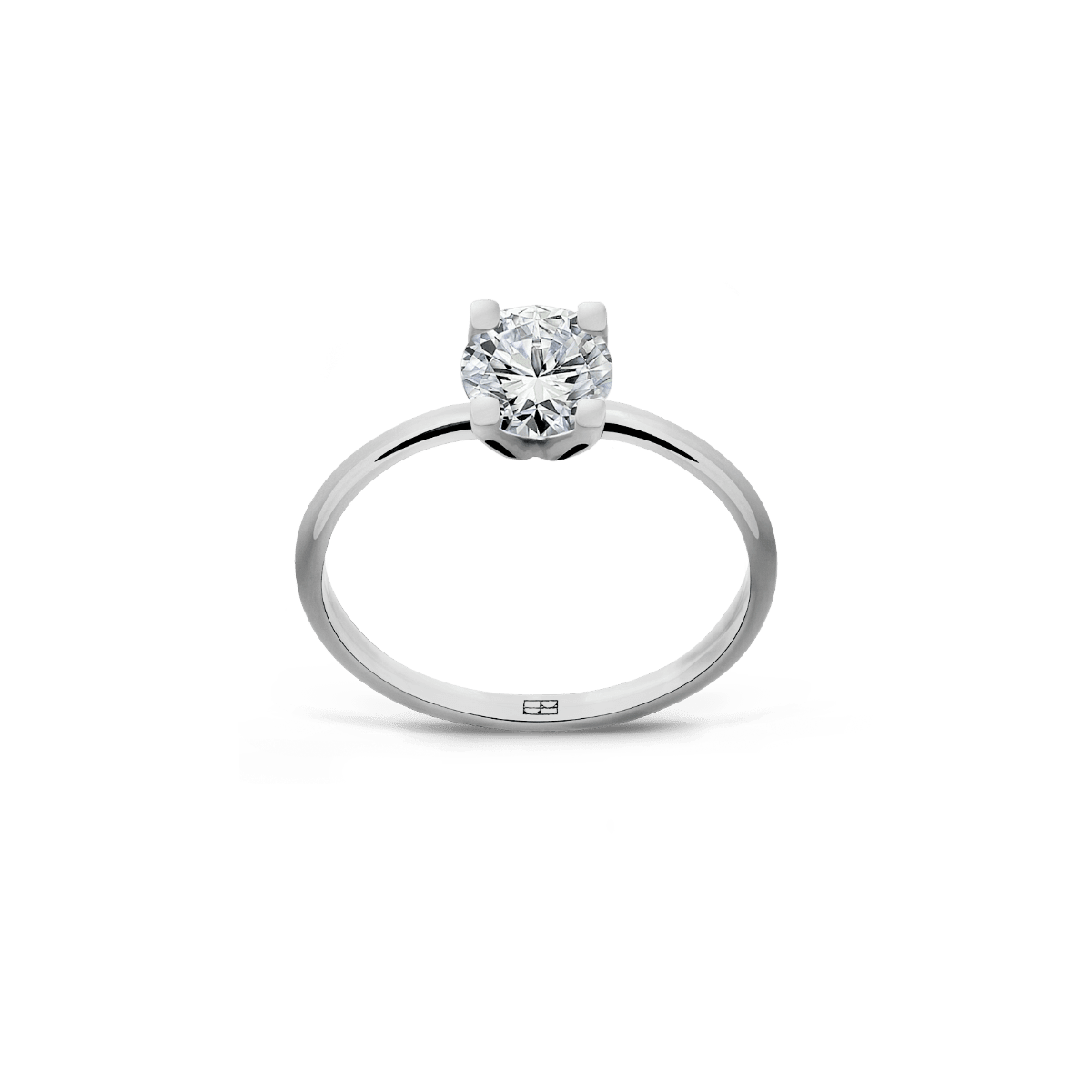Pierścionek złoty zaręczynowy z okrągłym brylantem 0,70 CT Promise N°4 - BELLER: Official Online Store & Luxury Jewelry Atelier