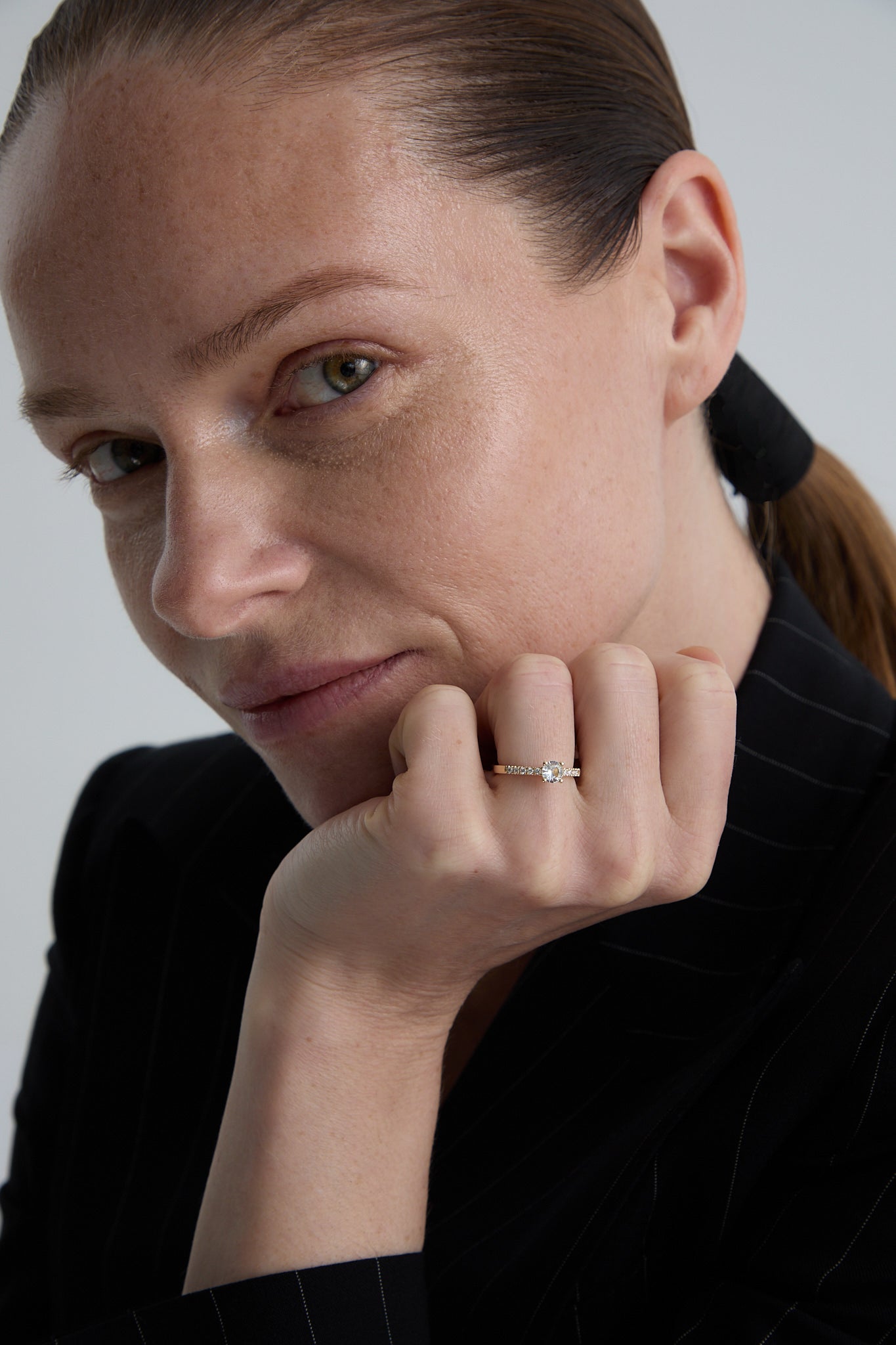Pierścionek złoty zaręczynowy z okrągłymi brylantami 0,48 CT Promise N°28 - BELLER: Official Online Store & Luxury Jewelry Atelier